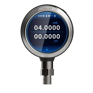 ADT673 advanced digital pressure calibrator. Barometric pressure measurement tool with digital display showing mA and psi readings.